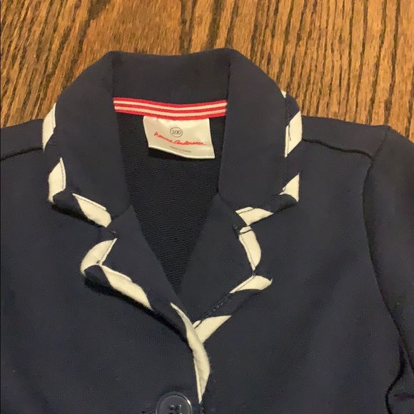 Hanna Anderson navy blue 4T stripe blazer jacket - Picture 3 of 7